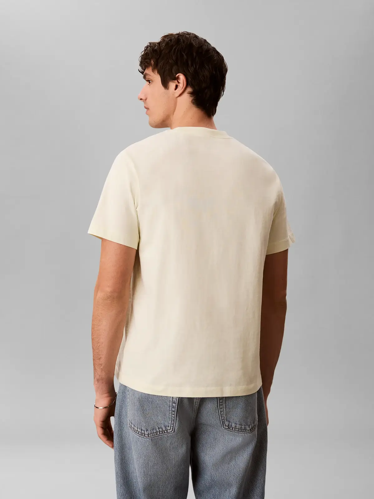 Calvin Klein SS Hero Monologo Tee, 486 Sarı Erkek T-Shirt