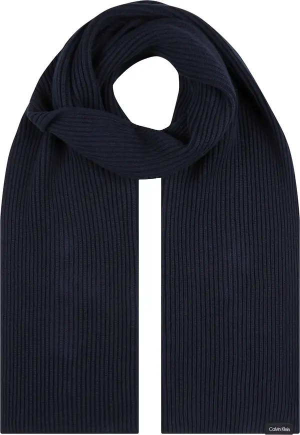 Calvin Klein CLASSIC COTTON RIB K Erkek Siyah Atkı