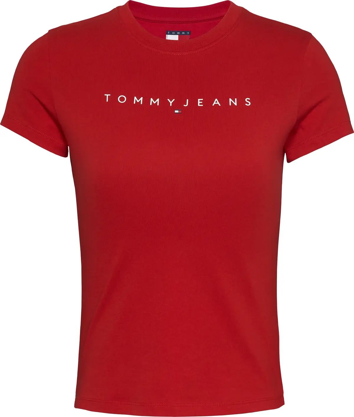 Tommy Hilfiger TJW SLIM LINEAR TEE, XME Kırmızı Kadın T-Shirt & Polo