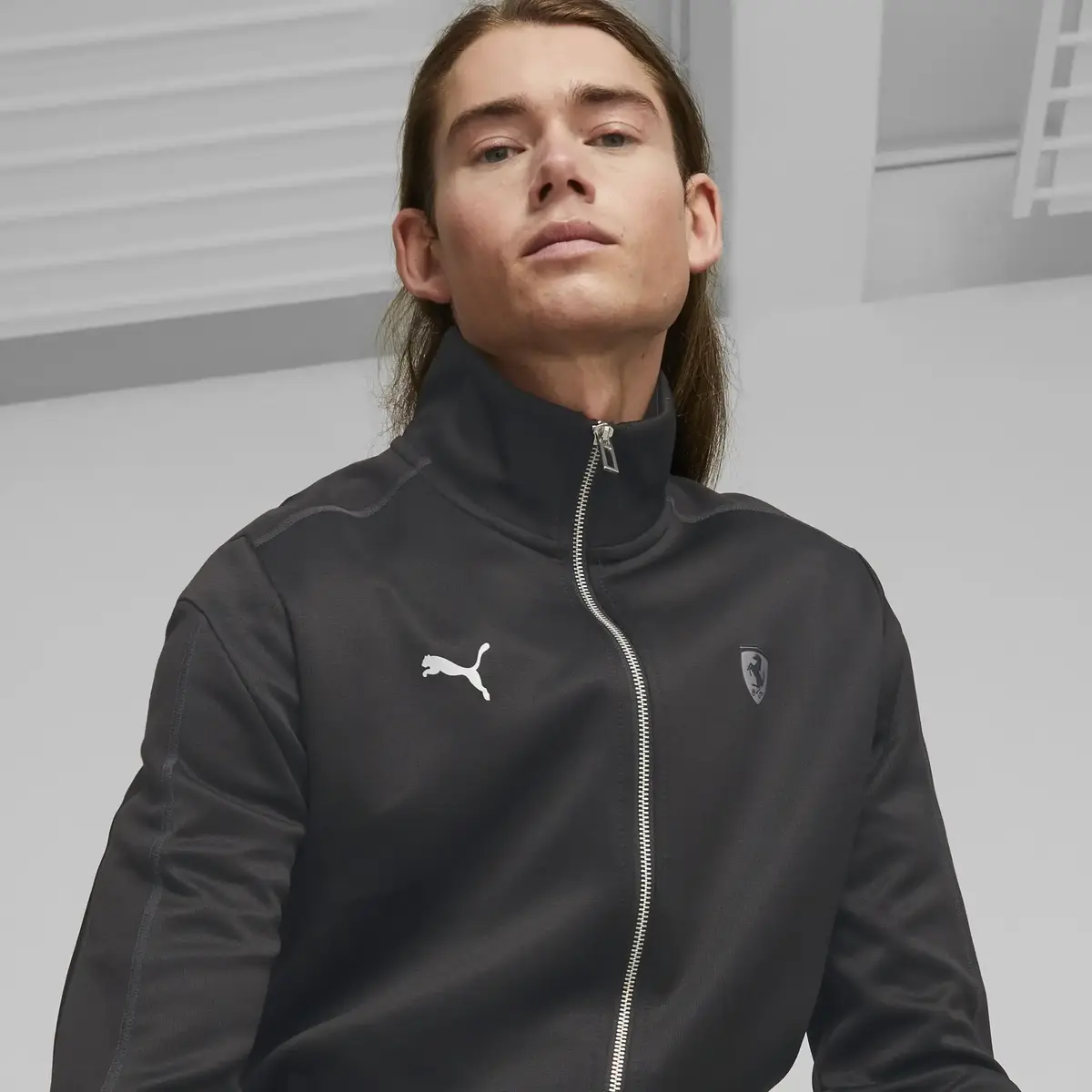 Puma Ferrari Style MT7 Jacket Siyah Erkek/Unisex Fermuarlı Sweatshirt