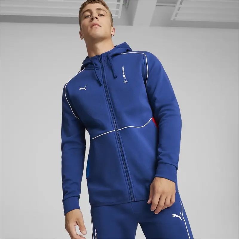 Puma BMW MMS Hooded Sweat Jacket Mavi Erkek Sweatshirt