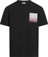 Calvin Klein OMBRE BONDED BOX LOG, BEH Siyah Erkek T-Shirt & Polo