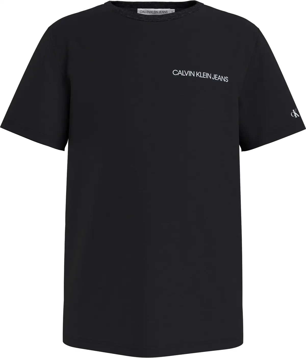 Calvin Klein CHEST LOGO TOP Erkek Siyah T-Shirt