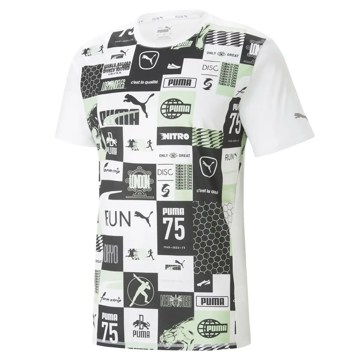 Puma Run Favorite AOP Beyaz Erkek T-Shirt