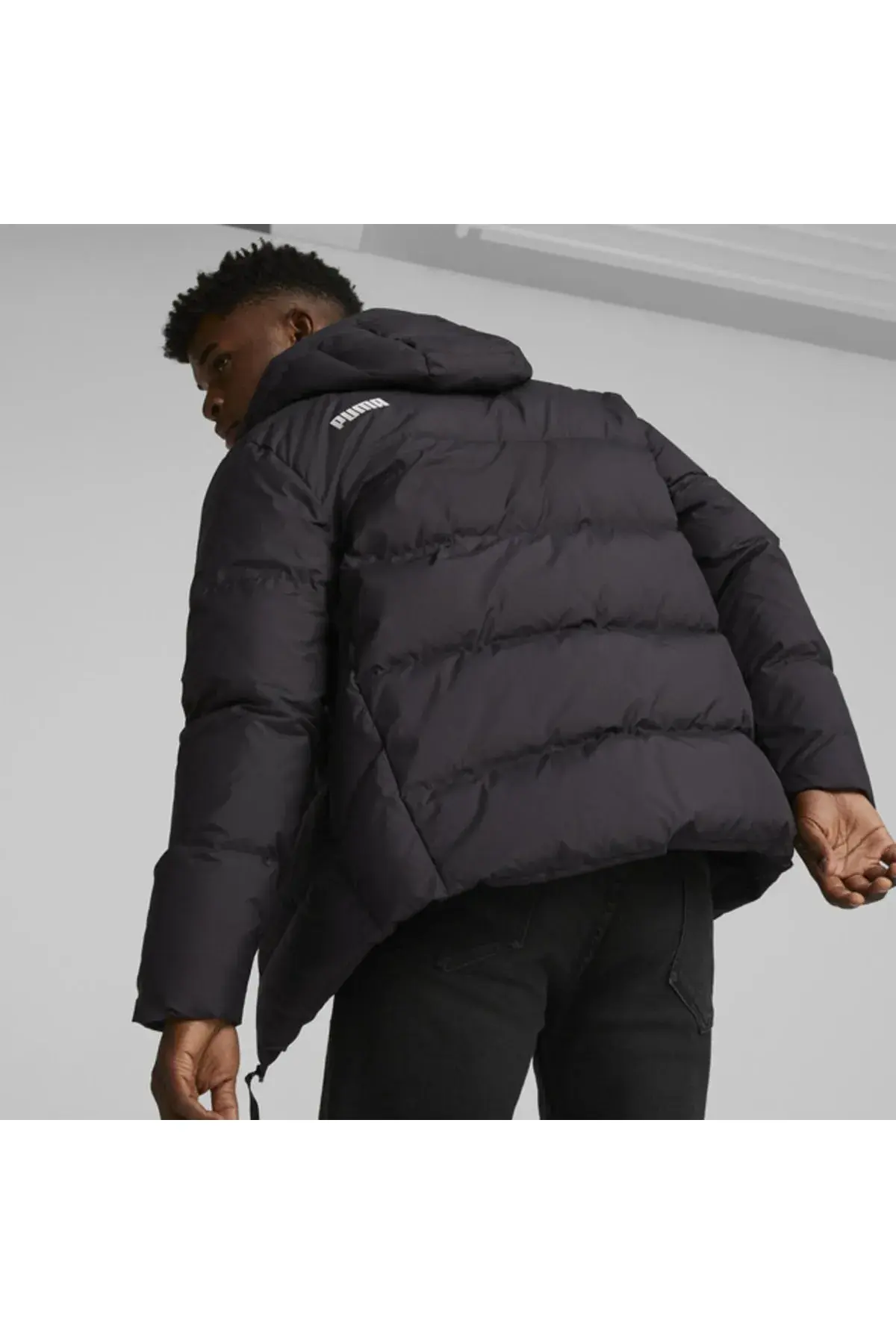 Puma Hooded Down Puffer Siyah Erkek Şişme Mont