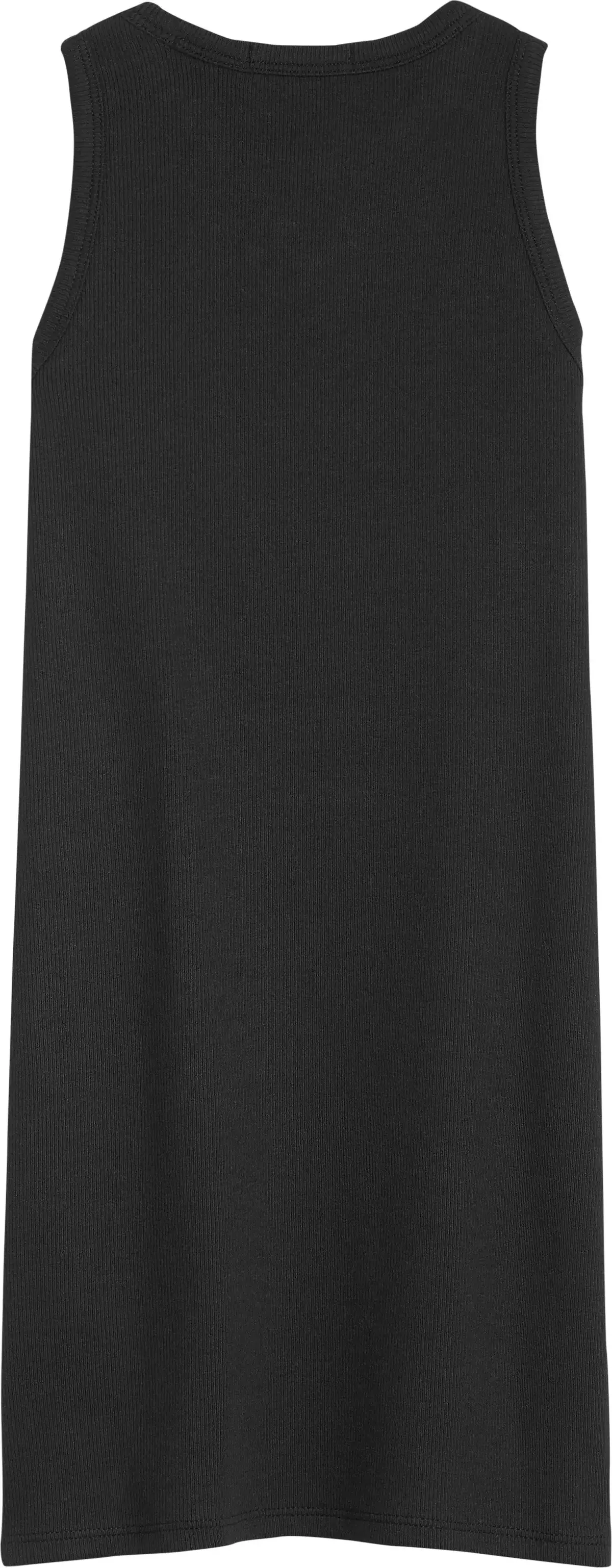 Calvin Klein MONOGRAM RIB SLEEVEL Kadın Siyah Elbise