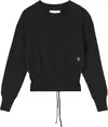 Calvin Klein WAIST STRAPS CREW NE Kadın Siyah Sweatshirt