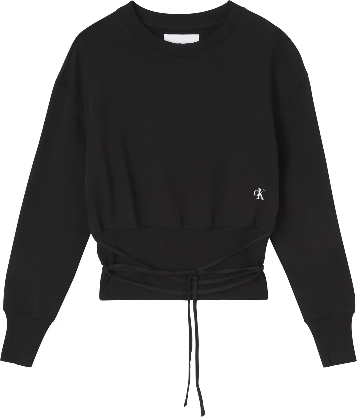 Calvin Klein WAIST STRAPS CREW NE Kadın Siyah Sweatshirt