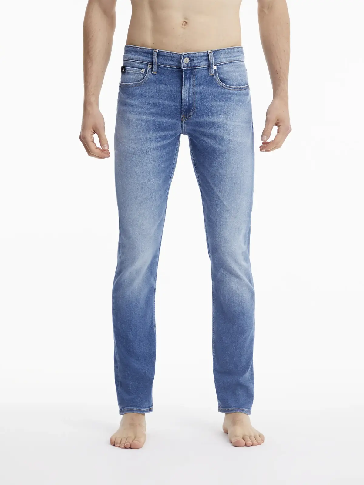 Calvin Klein SLIM Erkek Mavi Kot Pantolon