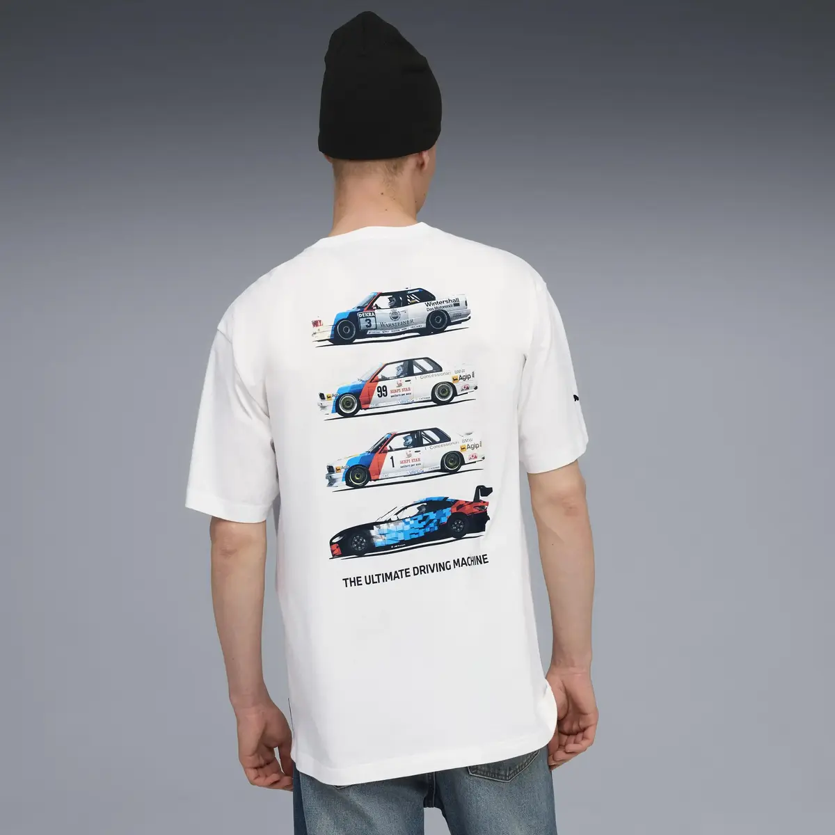 Puma BMW MMS Car Graphic Tee 2 Beyaz Erkek T-Shirt
