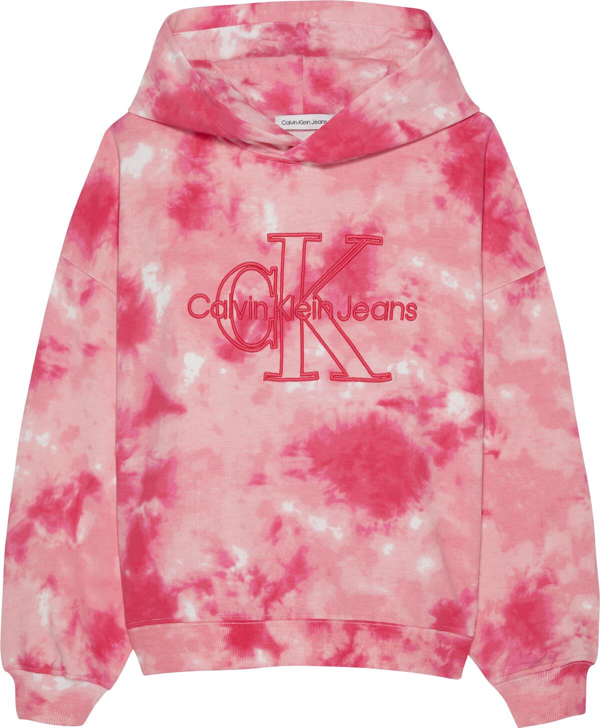 Calvin Klein TIE DYE MONOGRAM HOO Kadın Pembe Hoodie