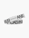 Calvin Klein CANVAS LOGO BELT Erkek Beyaz Kemer