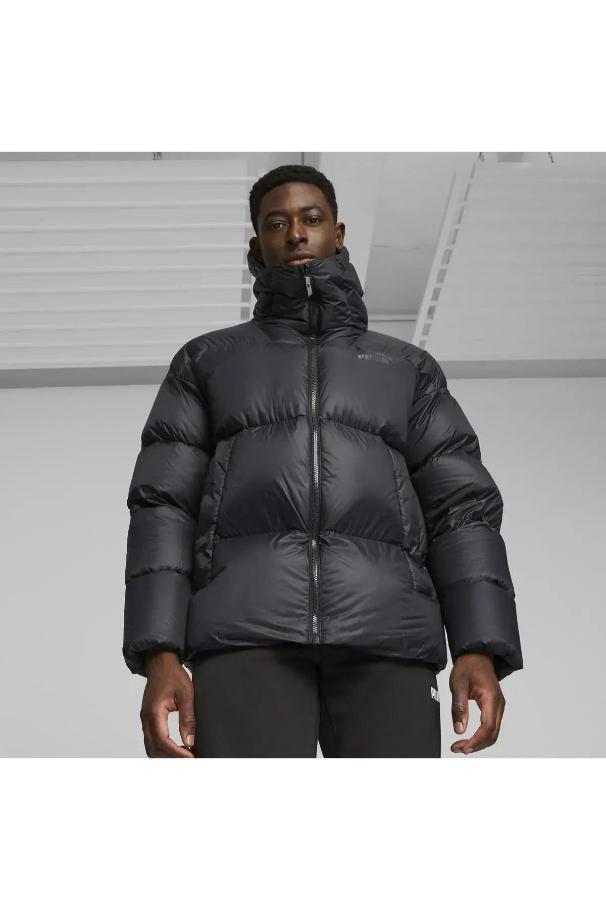 Puma Hooded Ultra Down Puffer Jacket Siyah Erkek Kapüşonlu Şişme Mont