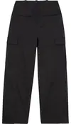 Calvin Klein BADGE HR STRAIGHT LE Kadın Siyah Kargo Pantolonu