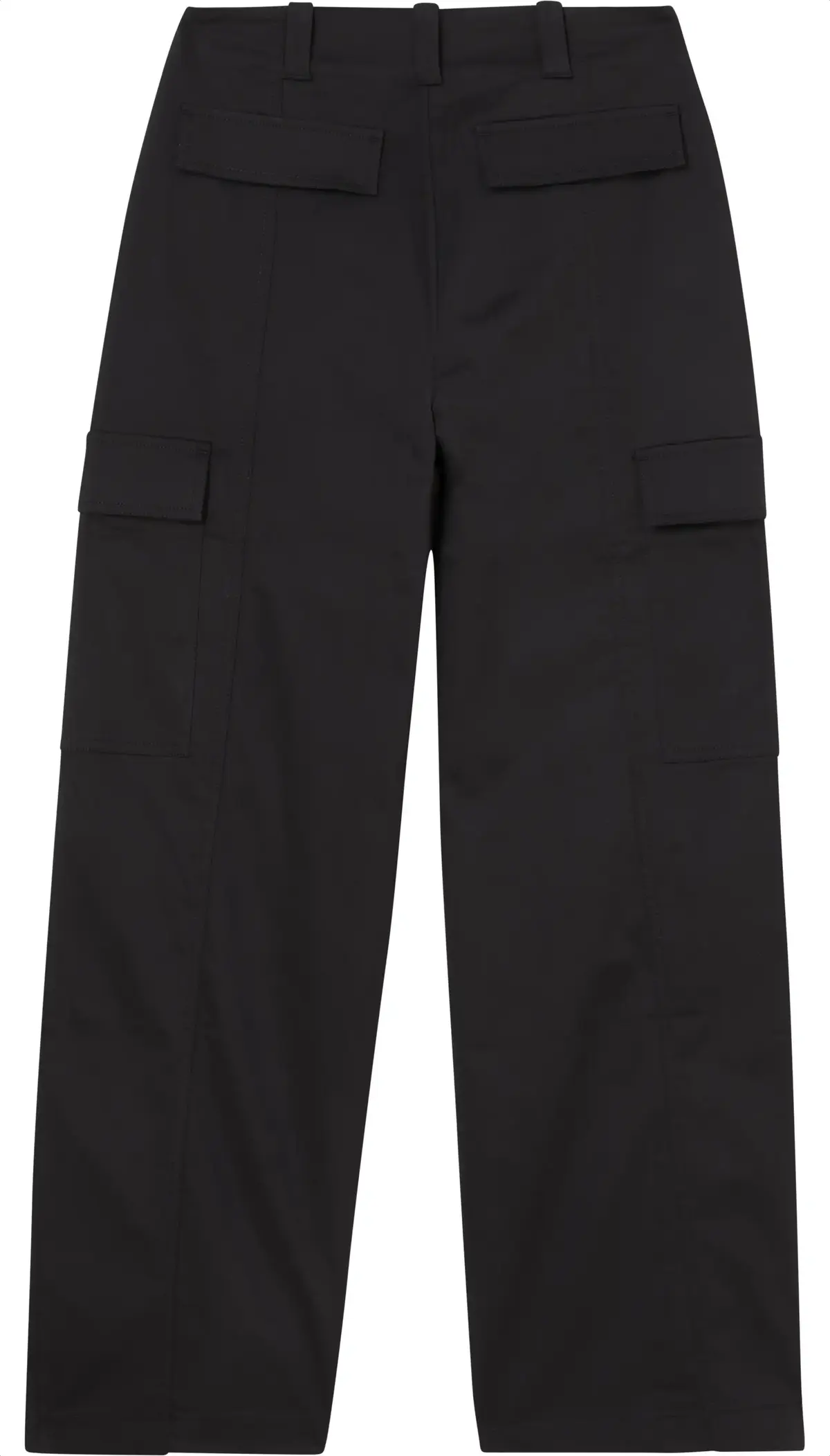 Calvin Klein BADGE HR STRAIGHT LE Kadın Siyah Kargo Pantolonu