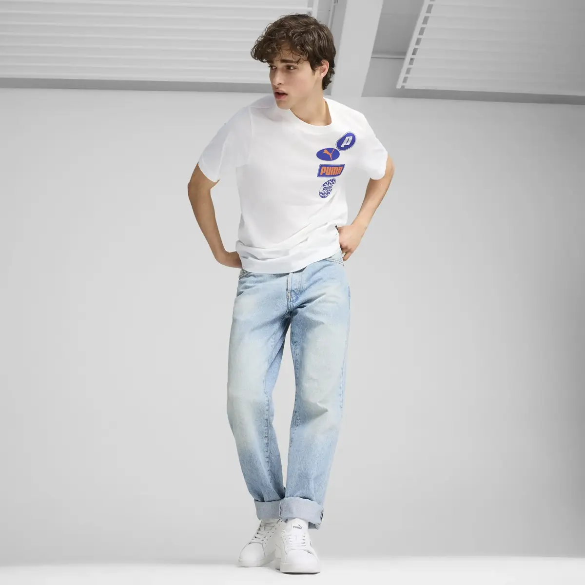 Puma GRAPHICS Icon Tee Beyaz Erkek T-Shirt
