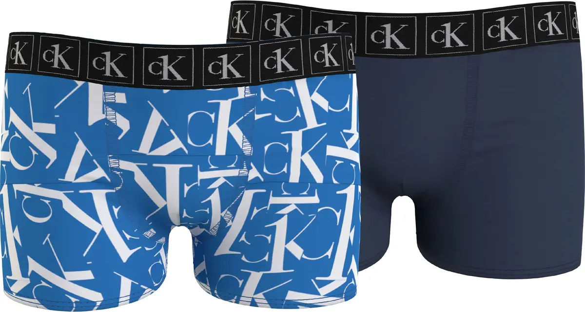 Calvin Klein 2PK TRUNK Erkek Mavi Boxer Set