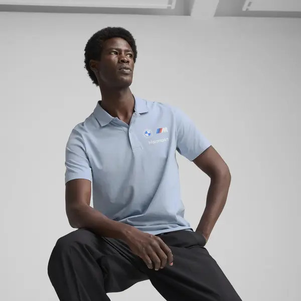 PUMA BMW MMS ESS Polo Mavi Erkek Polo T-Shirt