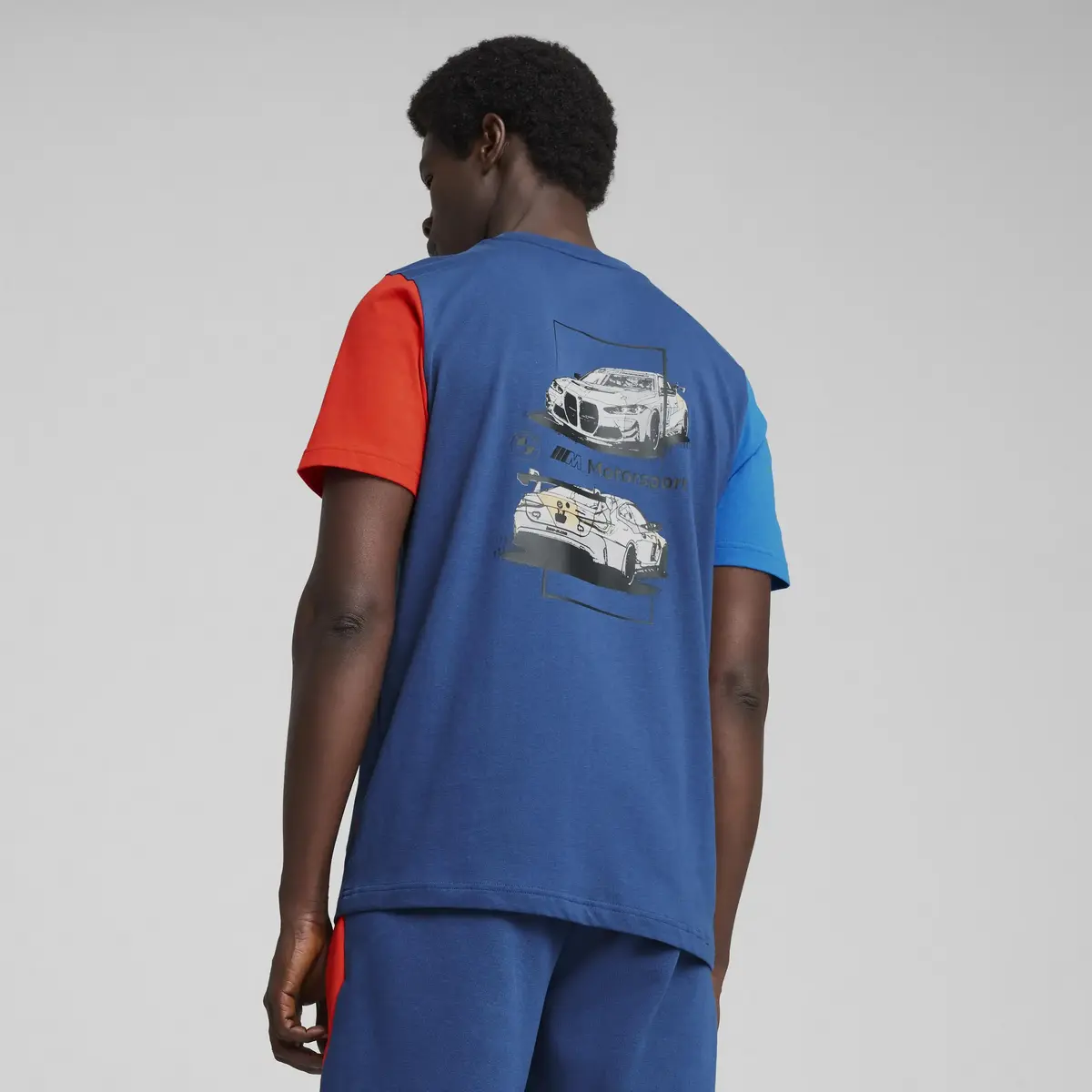 PUMA BMW MMS CAR GRAPHIC TEE 2 Mavi Erkek T-Shirt