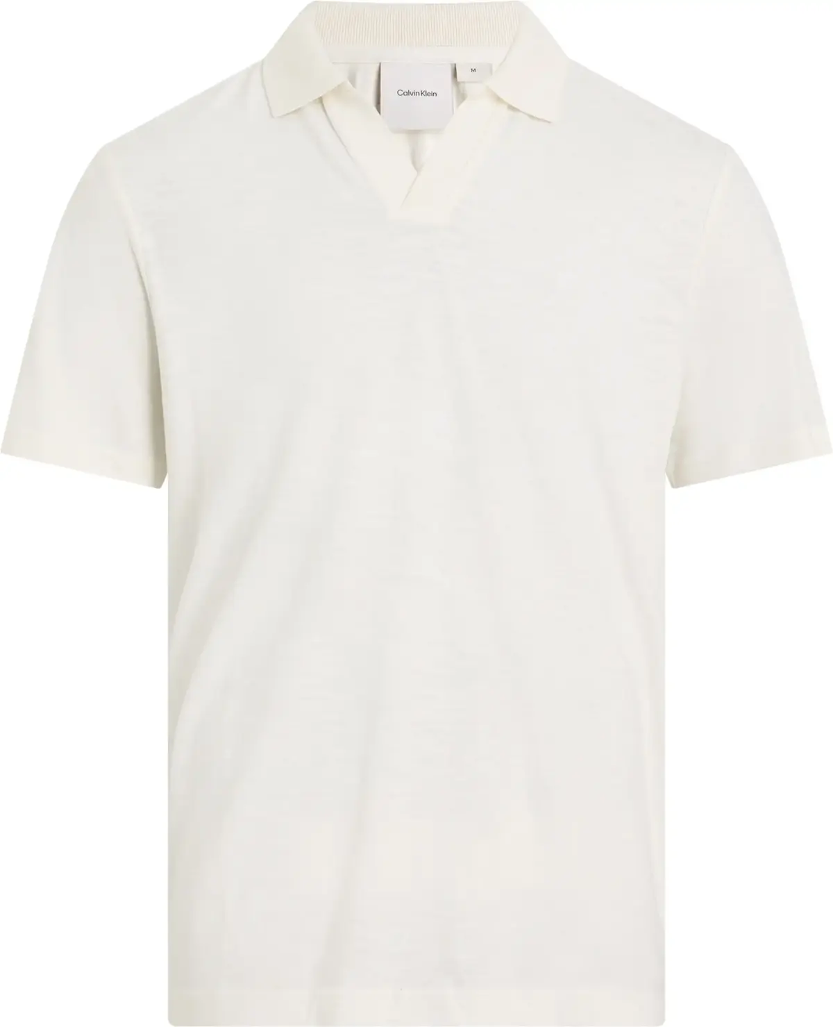 Calvin Klein LINEN COTTON CUBAN C, YAS Krem Erkek T-Shirt & Polo