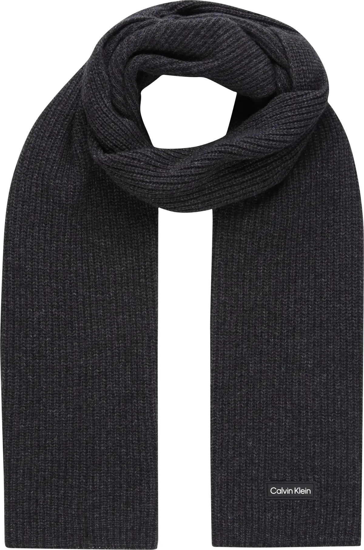 Calvin Klein DADDY WOOL KNIT SCAR Erkek Siyah Atkı