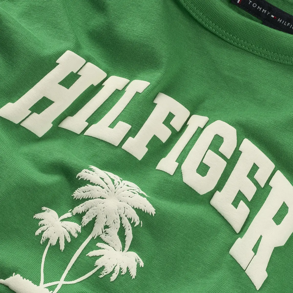 Tommy Hilfiger HILFIGER PALM PRINT, L13 Yeşil Erkek Çocuk T-Shirt & Polo