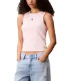 Calvin Klein A- WOVEN LABEL SL QZ TOP Pembe Kadın Tişört Calvin Klein A- WOVEN LABEL SL QZ TOP Pembe Kadın Tişört