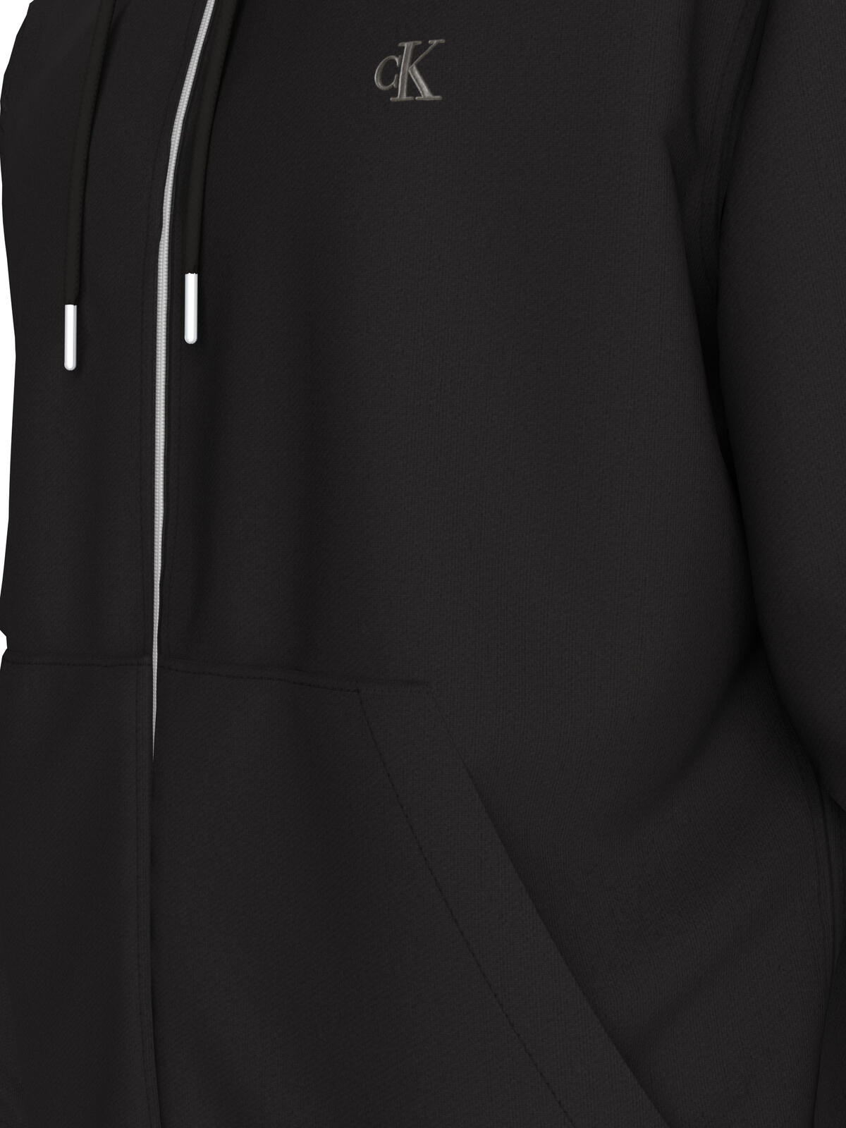 Calvin Klein LS EU 350TERRY MONOGRAM FZ HOODI Siyah Erkek Sweatshirt Calvin Klein LS EU 350TERRY MONOGRAM FZ HOODI Siyah Erkek Sweatshirt