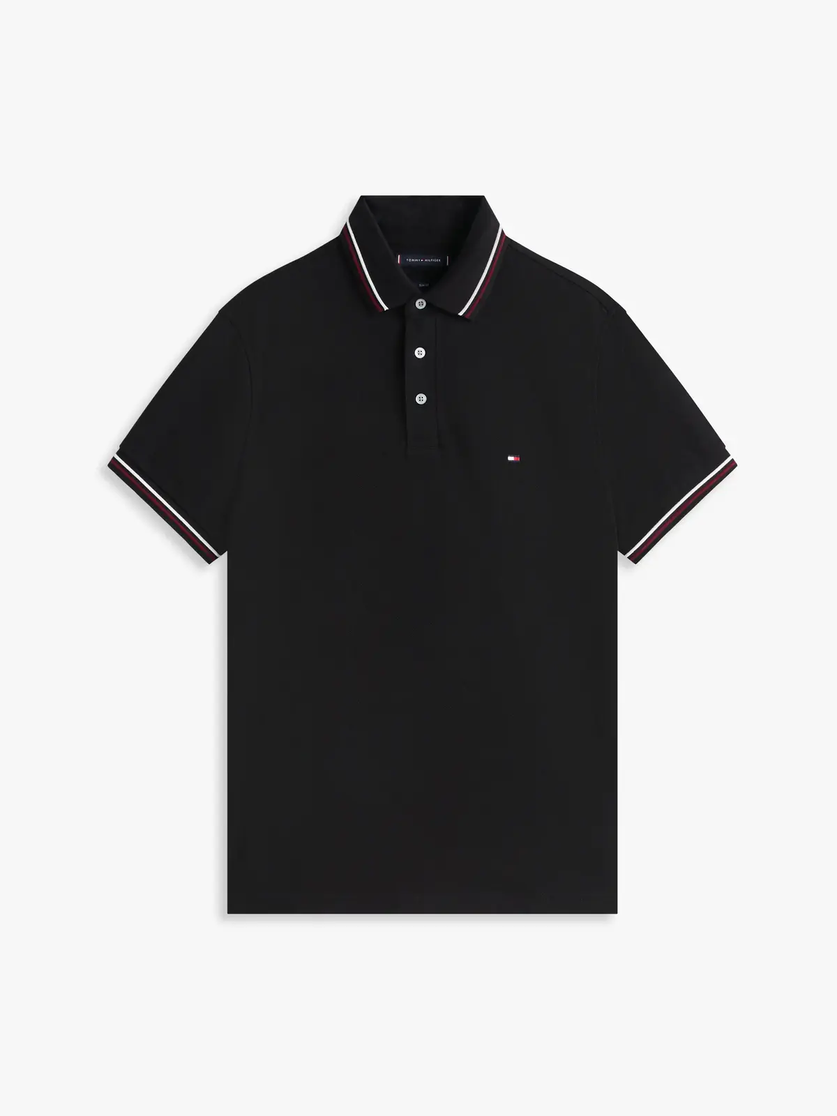 Tommy Hilfiger TIPPED SLIM FIT POLO, BDS Siyah Erkek T-Shirt & Polo