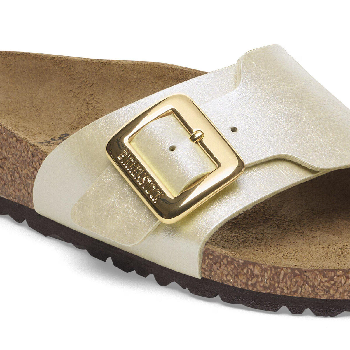 Birkenstock CATALINA CUSHION BUCKLE BF GRACEFUL İnci Beyazı Kadın Tek Bantlı Terlik