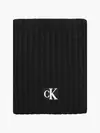 Calvin Klein MONOGRAM RIB SCARF Erkek Siyah Atkı