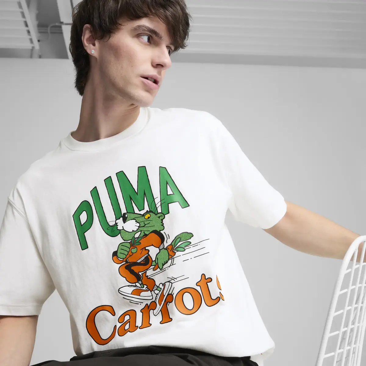 Puma X CARROTS Graphic Tee Beyaz Erkek T-Shirt