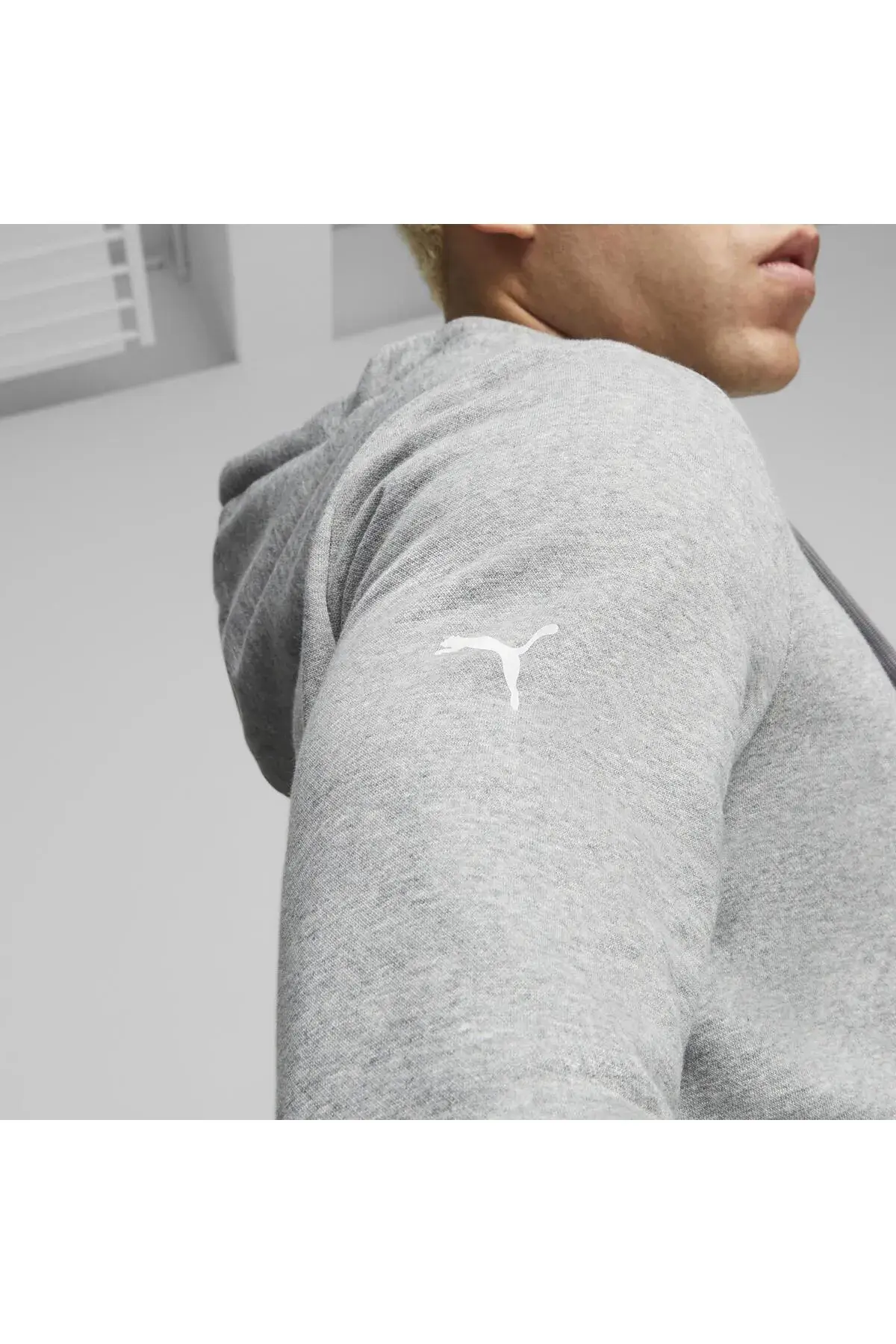 Puma BMW MMS ESS Hoodie Fleece Gri Erkek Hoodie