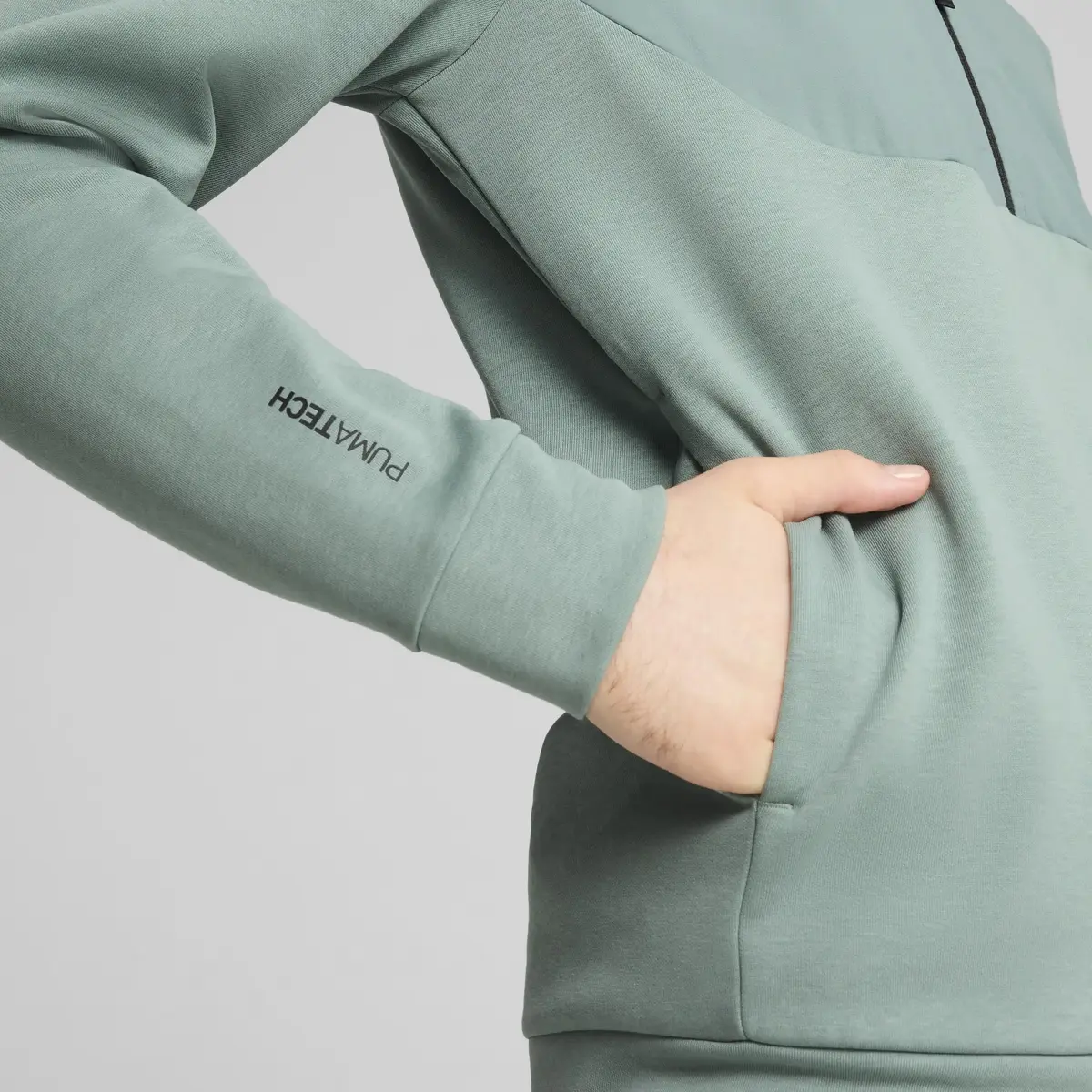 PUMATECH Half-Zip Hoodie Yeşil Erkek Hoodie