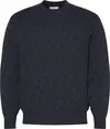 Calvin Klein A-REL AOP SWT Lacivert Erkek Kazak