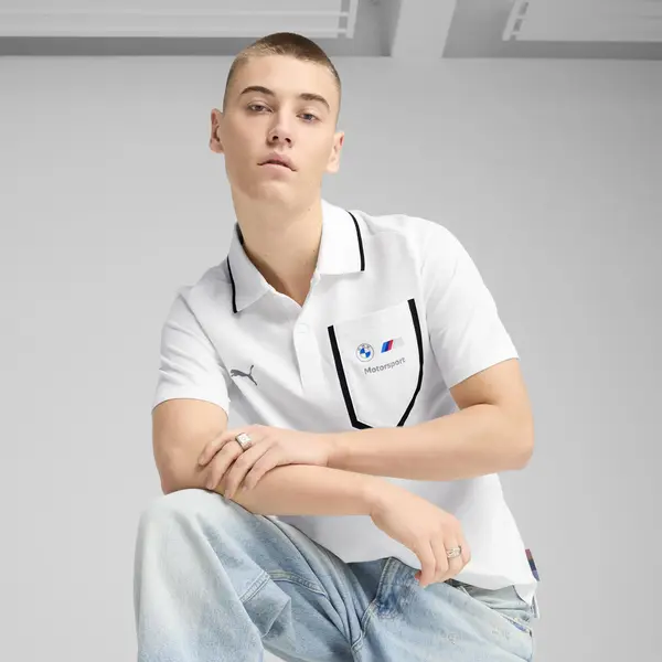 PUMA BMW MMS POLO Beyaz Erkek Polo T-Shirt