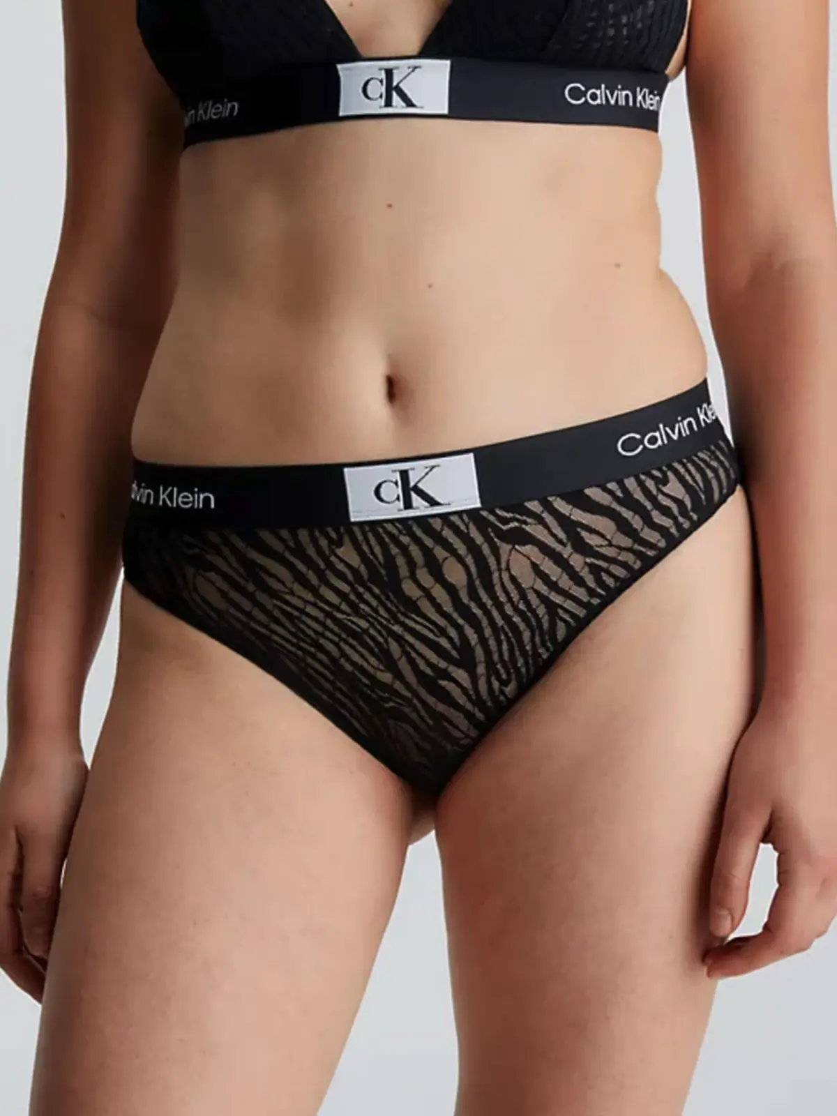Calvin Klein HIGH WAIST BIKINI, UB1 Siyah Kadın Slip