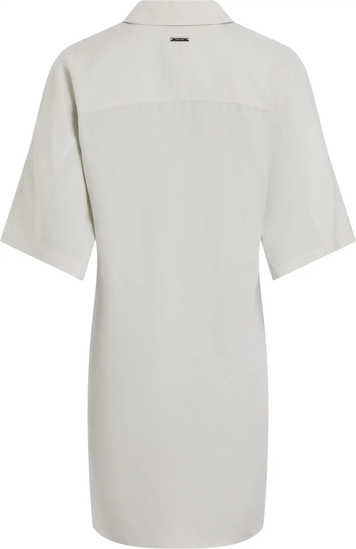 Calvin Klein LINEN BLEND HS SHIRT, ADA Beyaz Kadın Elbise-Etek