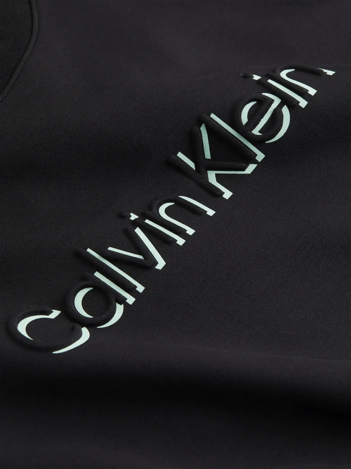 Calvin Klein SHADOW EMBOSSED LOGO Erkek Siyah Sweatshirt