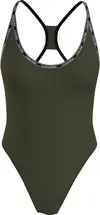Calvin Klein RACERBACK ONEPIECE Kadın Siyah Mayo
