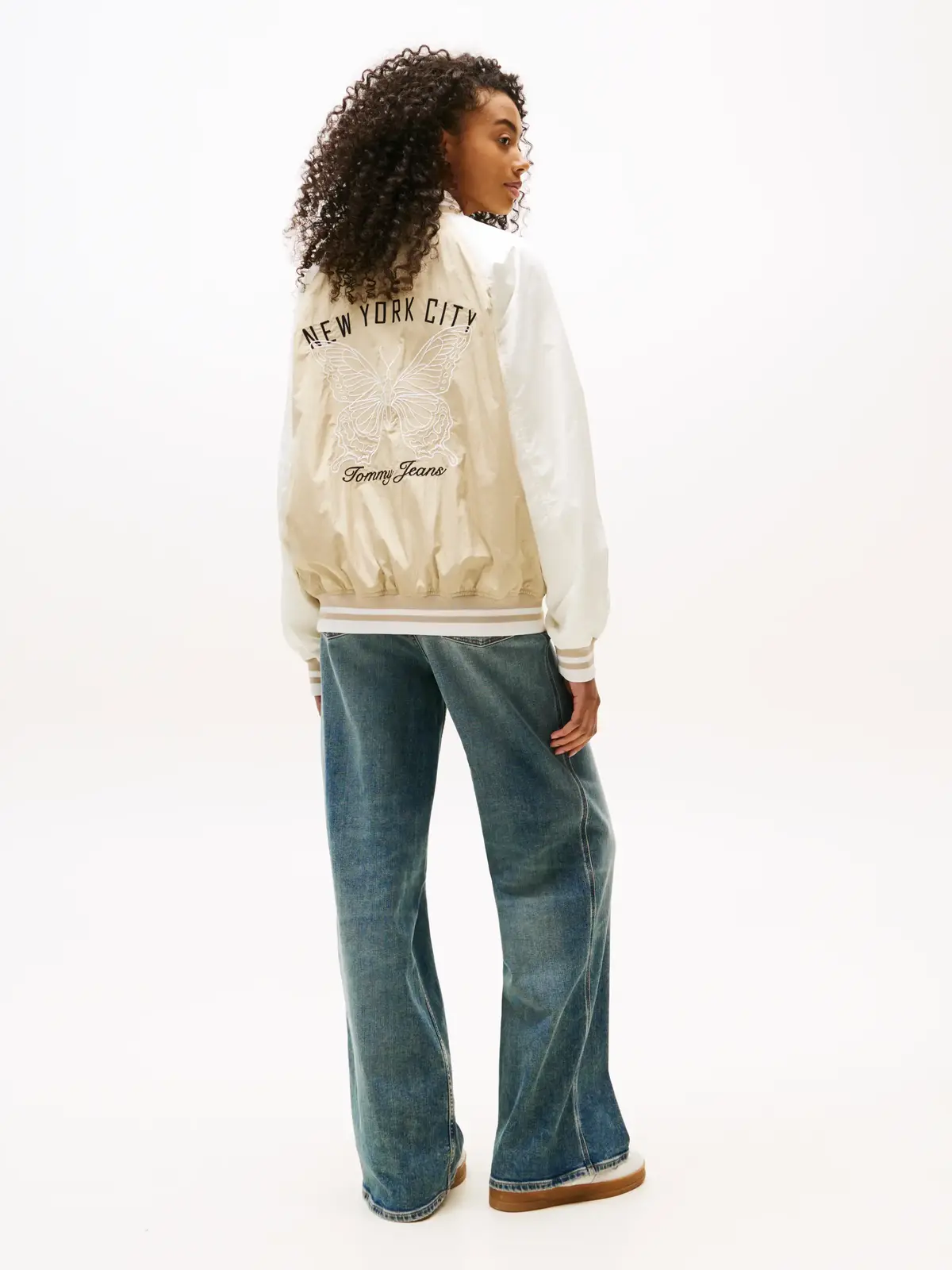 Tommy Hilfiger TJW SOUVENIR BOMBER Krem Kadın Bomber Ceket