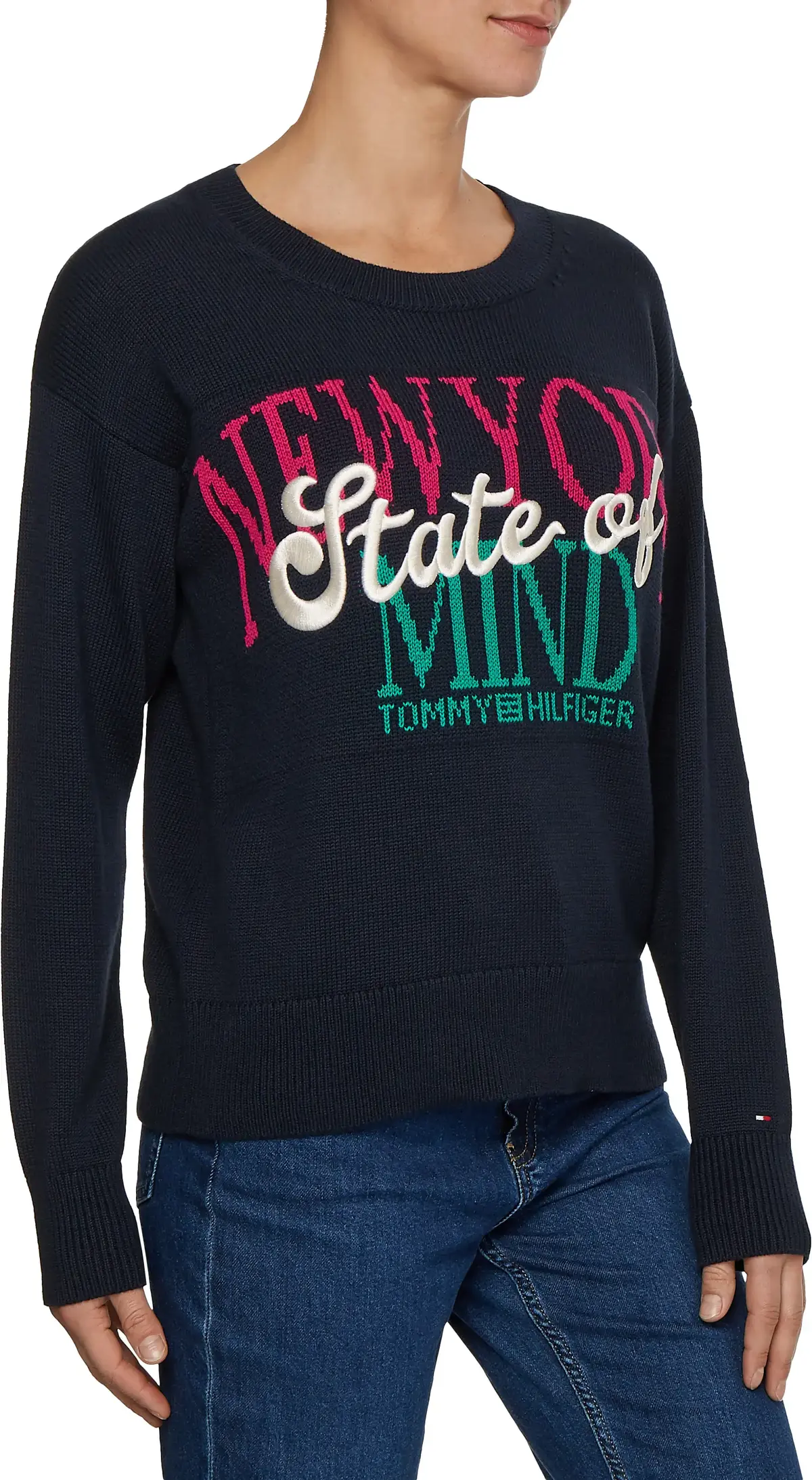 Tommy Hilfiger NEW YORK C-NK SWEATE Kadın Siyah Kazak