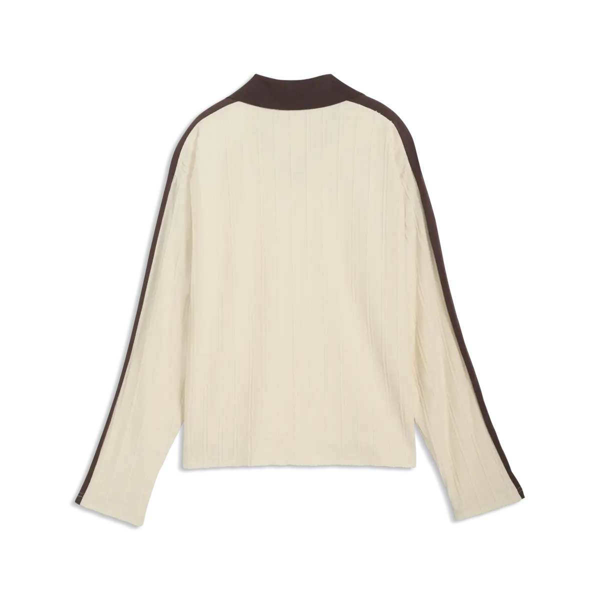 Puma T7 Relaxed Long Sleeve Polo Açık Kahve Kadın Polo Sweatshirt