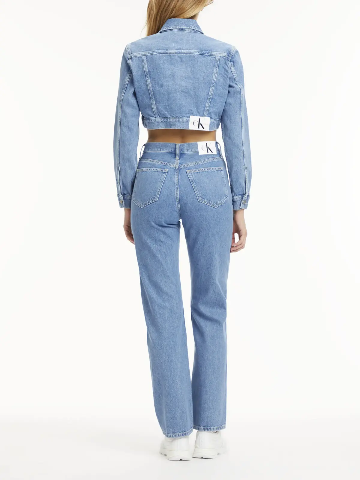 Calvin Klein HIGH RISE STRAIGHT Kadın Mavi Kot Pantolon