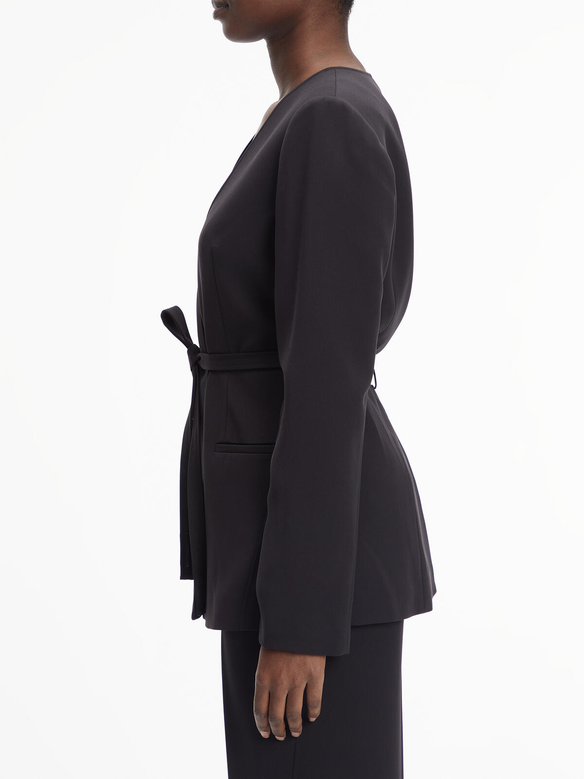 Calvin Klein STRUCTURE TWILL BLAZ Kadın Siyah Blazer
