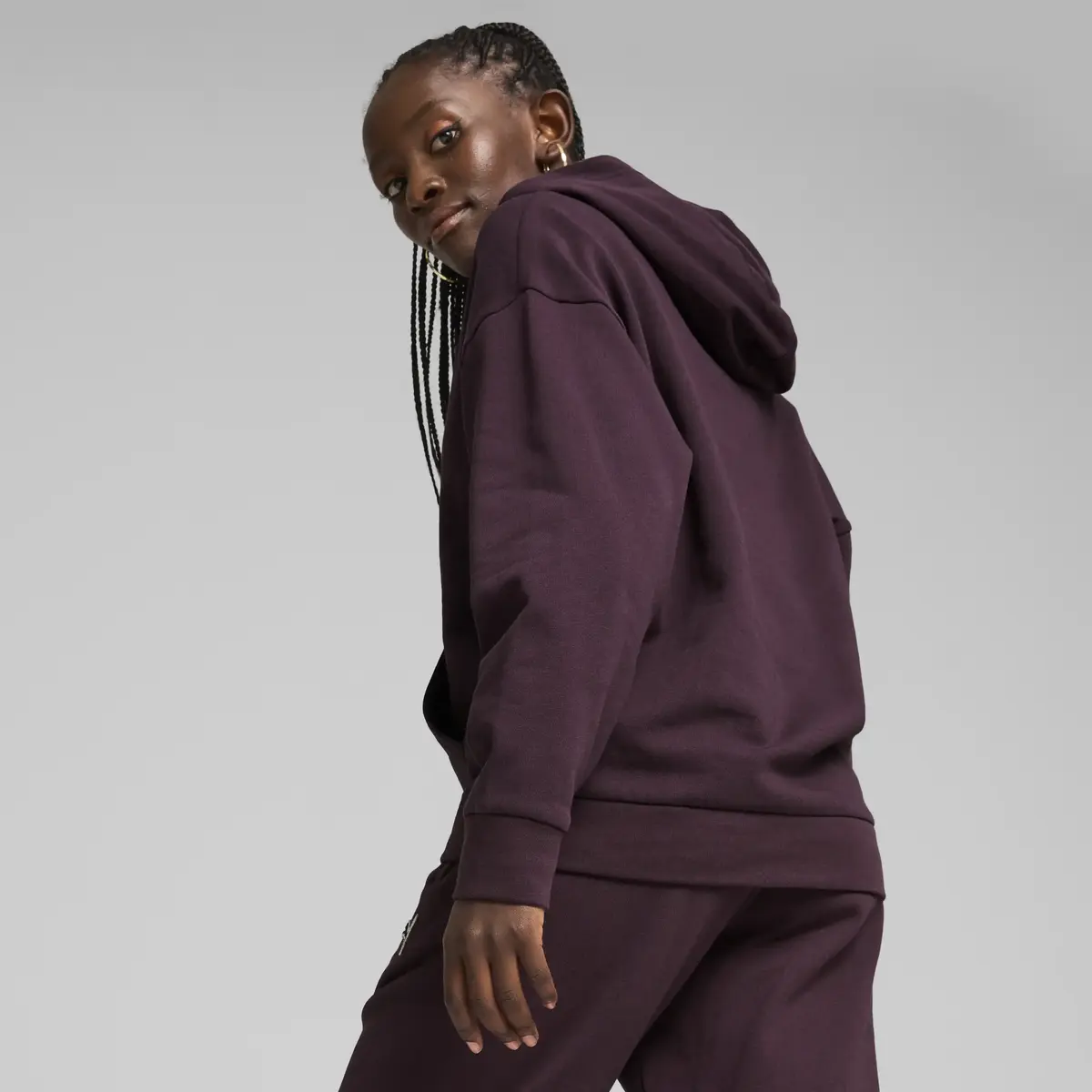 Puma BETTER ESSENTIALS Hoodie FL Bordo Kadın Sweatshirt