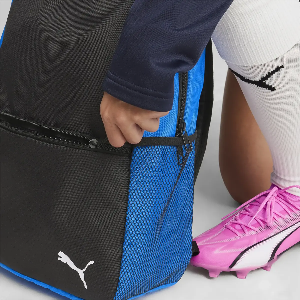 Puma teamGOAL Backpack Core Siyah-Mavi Erkek Sırt Çantası