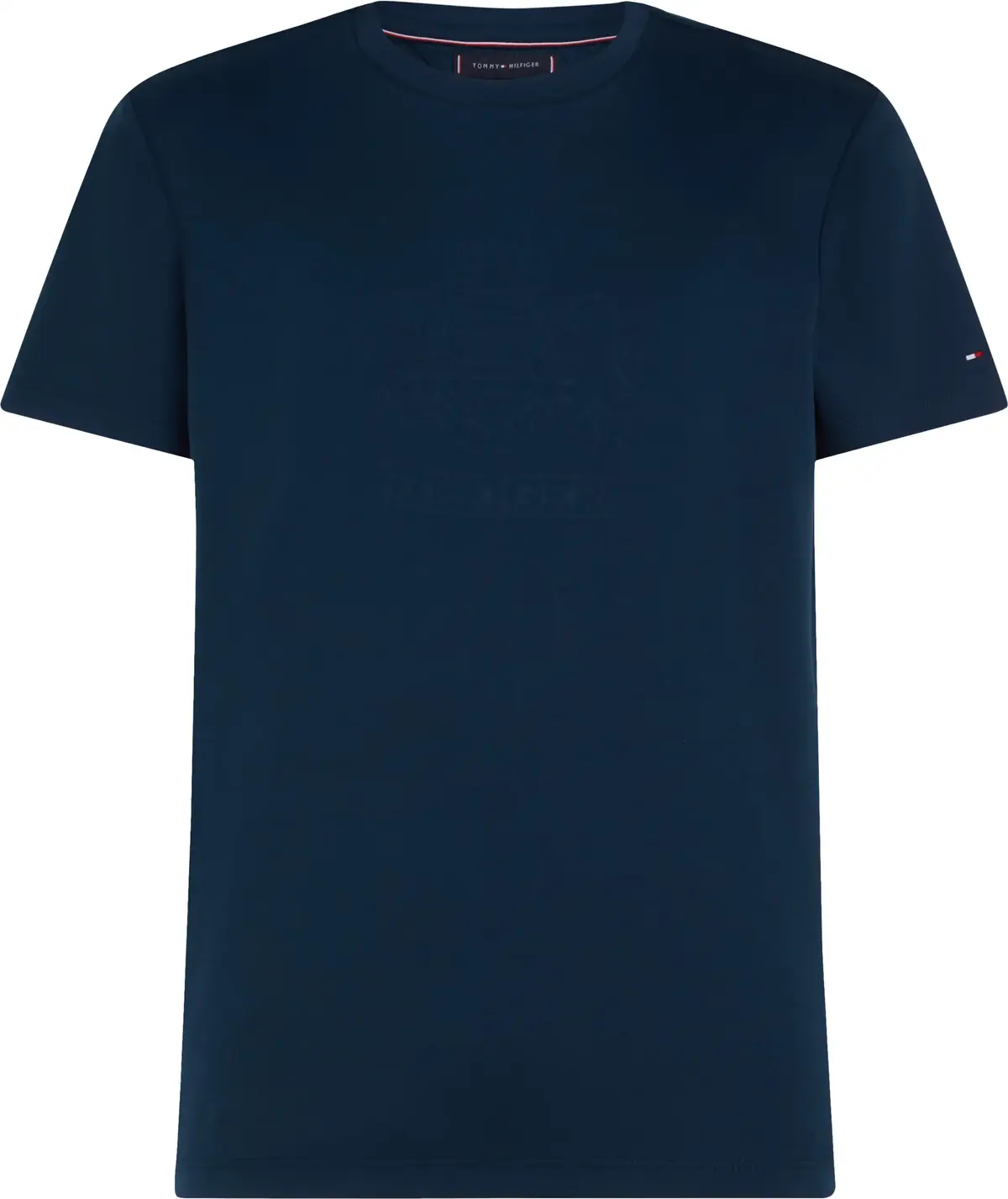 Tommy Hilfiger EMBOSSED HILFIGER CR, DAF Lacivert Erkek T-Shirt & Polo