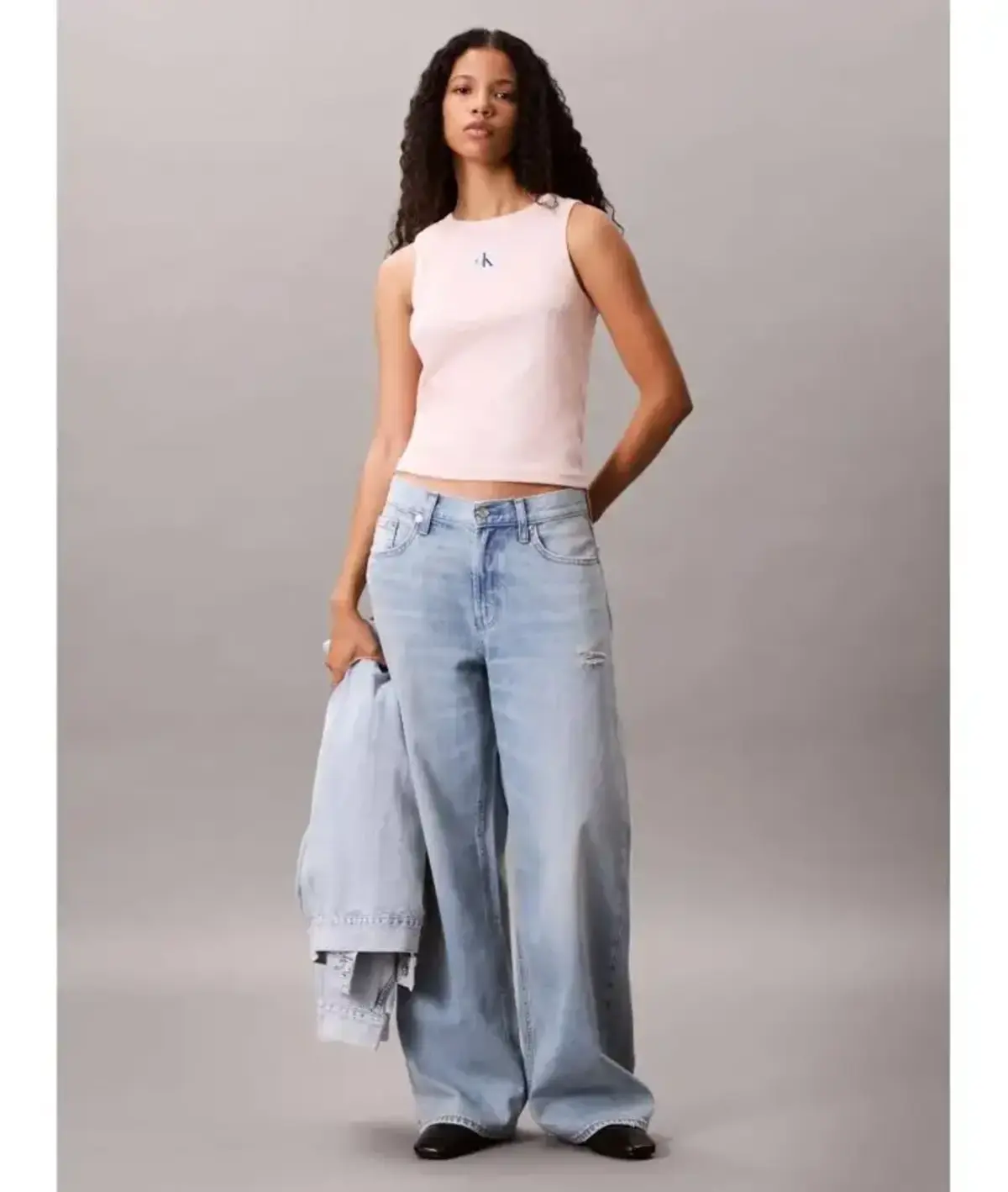 Calvin Klein A- WOVEN LABEL SL QZ TOP Pembe Kadın Tişört Calvin Klein A- WOVEN LABEL SL QZ TOP Pembe Kadın Tişört