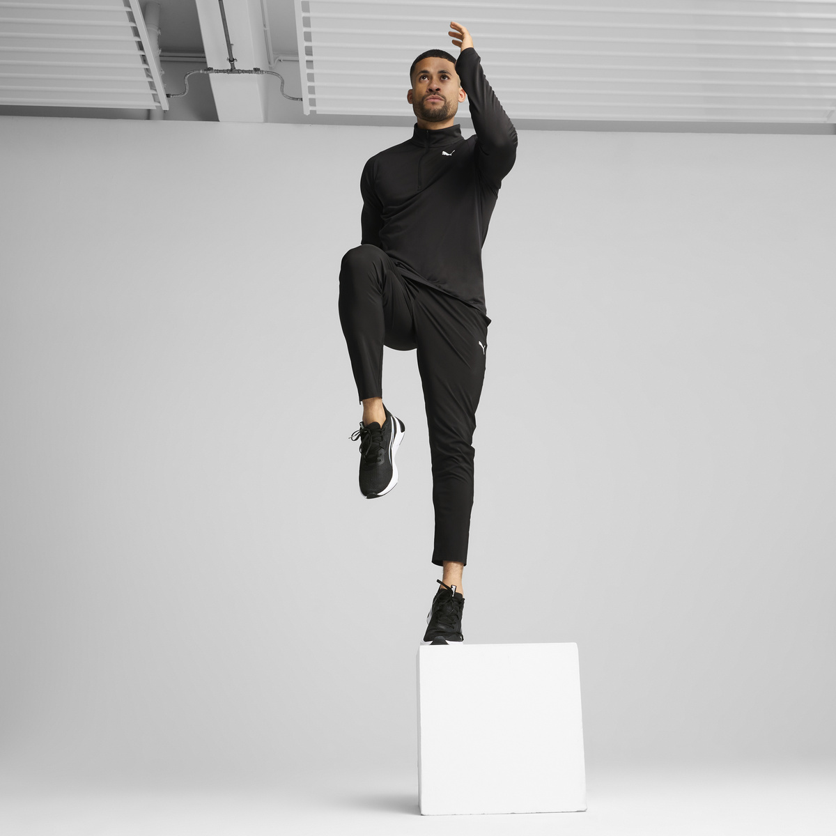 Puma TAD TECH Fabric Mix 1/4 Zip Siyah Erkek Sweatshirt